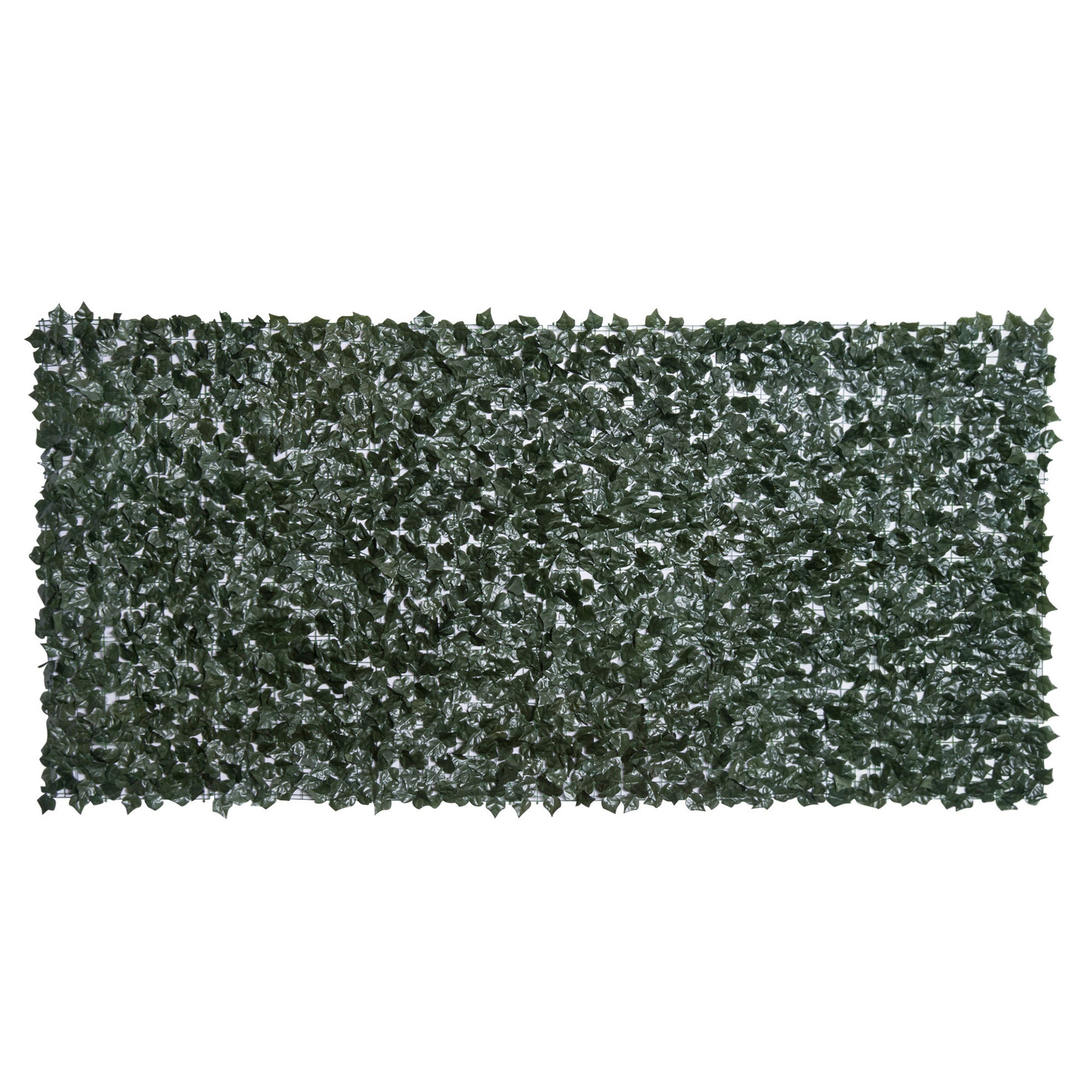 Photo of Outsunny 1-Piece Artificial Leaf Hedge Screen Privacy Fence Panel for Garden Outdoor Indoor Decor, Dark Green, 3M x 1.5M in 1.5M colour on a white background