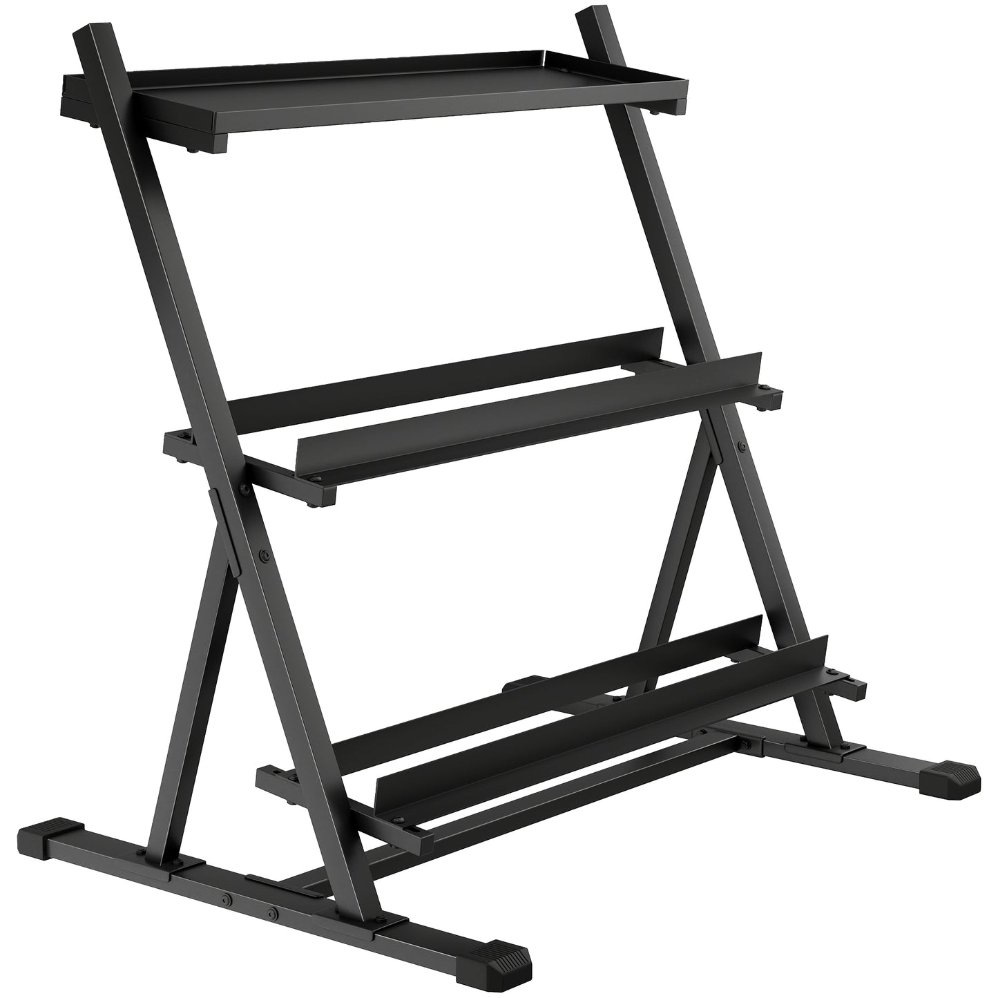 Photo of SPORTNOW 3-Tier Adjustable Dumbbell Rack, Heavy-Duty Weight Rack for Dumbbells, Kettlebells and Multiple Balls, Space-Saving Weight Storage Stand for Home Gym, 200 KG Capacity in Capacity colour on a white background