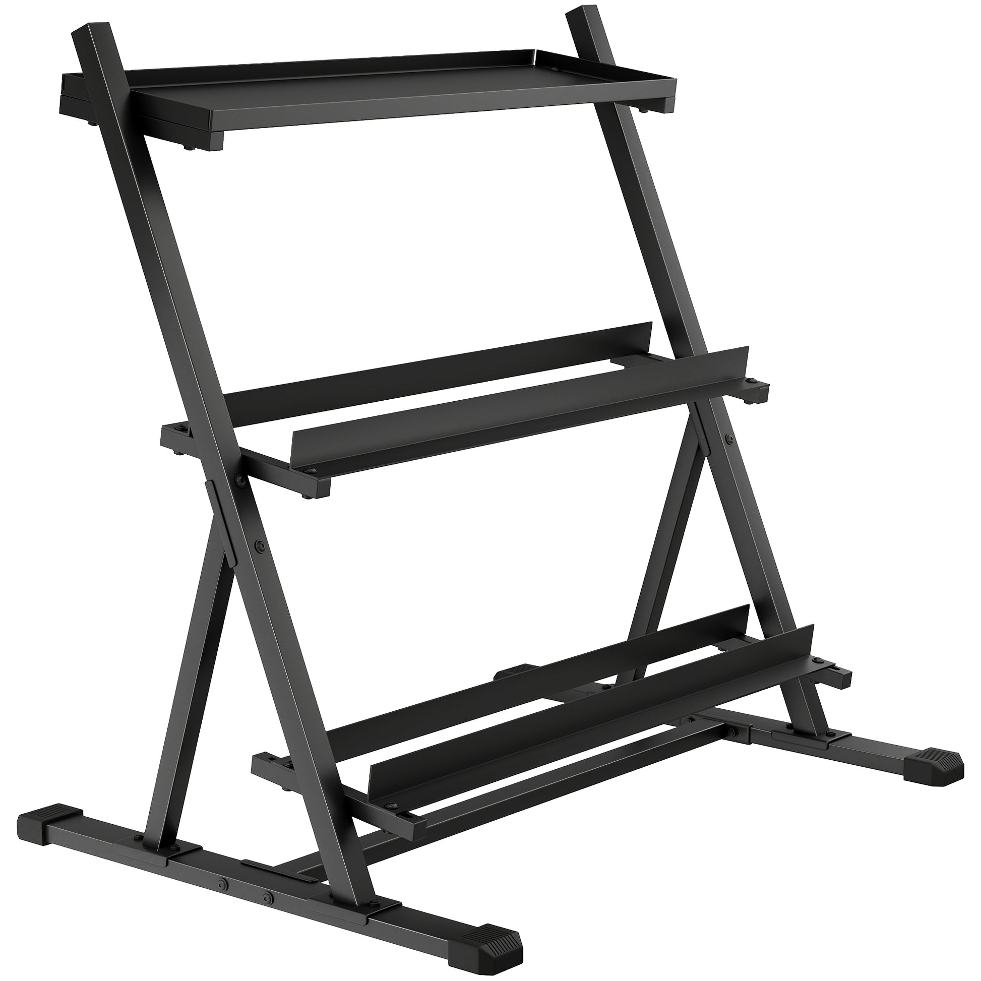 Photo of SPORTNOW 3-Tier Adjustable Dumbbell Rack, Heavy-Duty Weight Rack for Dumbbells, Kettlebells and Multiple Balls, Space-Saving Weight Storage Stand for Home Gym, 200 KG Capacity in Capacity colour on a white background