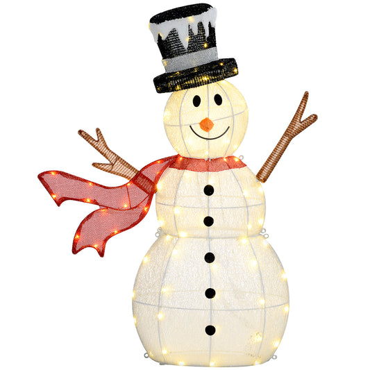 Photo of Outsunny 3ft 78 LED Light Outdoor Snowman Decoration, with Accessories in Accessories colour on a white background