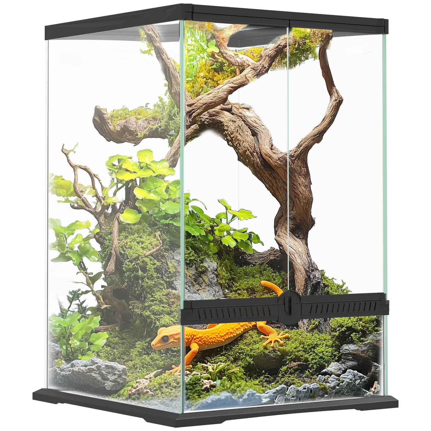 Photo of PawHut 40L Vivarium for Lizards, Frogs, Snakes, Turtles, Tortoises w/ Anti-Escape Design, Ventilation in Ventilation colour on a white background