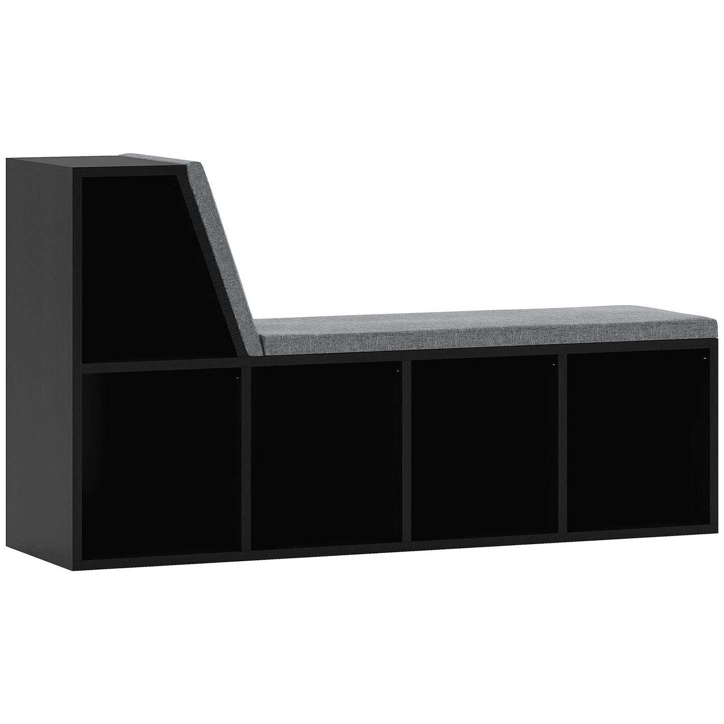 Photo of HOMCOM 2 Tier Modern Bookcase Bookshelf with Removable Cushions for Living Room in Room colour on a white background