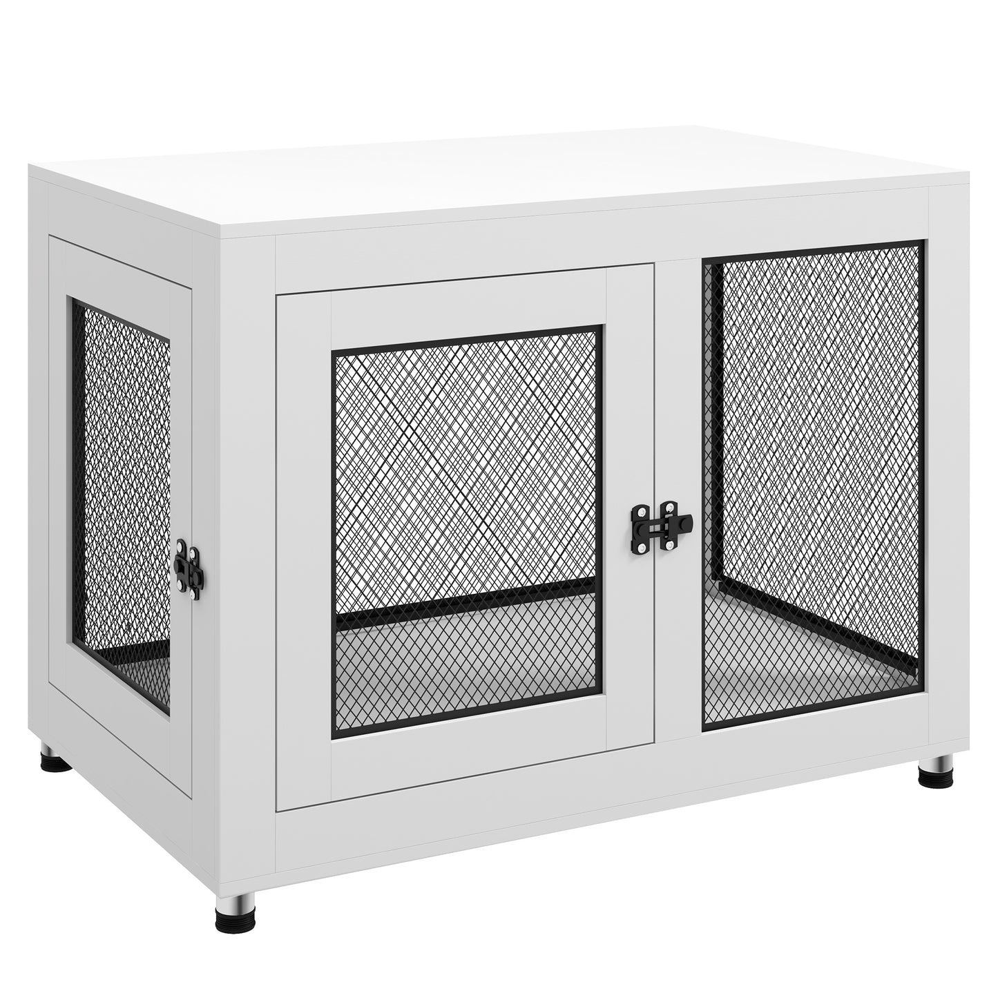 Photo of PawHut 2-in-1 Dog Cage & Side Table, with Two Doors, Cushion, for Large Dogs in Dogs colour on a white background