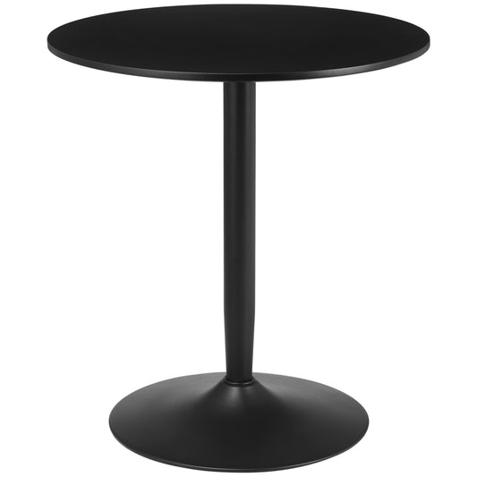 Photo of HOMCOM 75H x Φ70cm Two-Person Minimalistic Dining Table - Black in Black colour on a white background