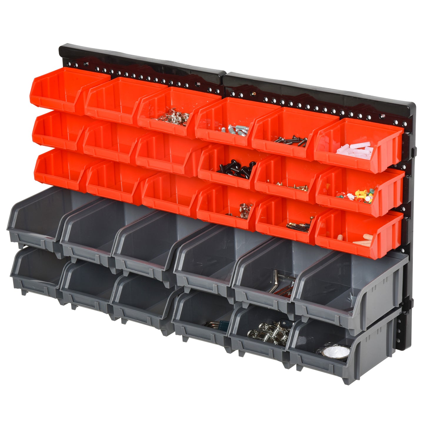 Photo of DURHAND 30 Cubbie On-Wall Storage Board Tool Screw Organiser Garage Workshop DIY Container w/ Screw Kit Tool Equipment Tidy in Tidy colour on a white background