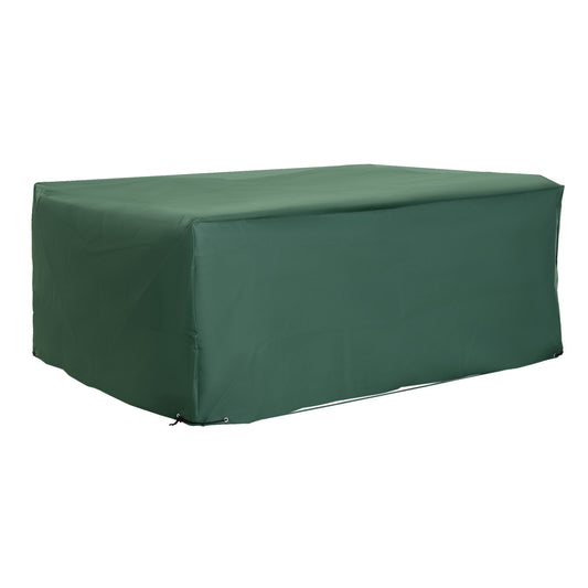 Photo of Outsunny Outdoor Garden Furniture Cover Waterproof, Anti-UV 600D Heavy Duty Oxford Fabric Patio Furniture Cover for Rectangular Sofa Table Set, Green, 210 x 140 x 80 cm in cm colour on a white background