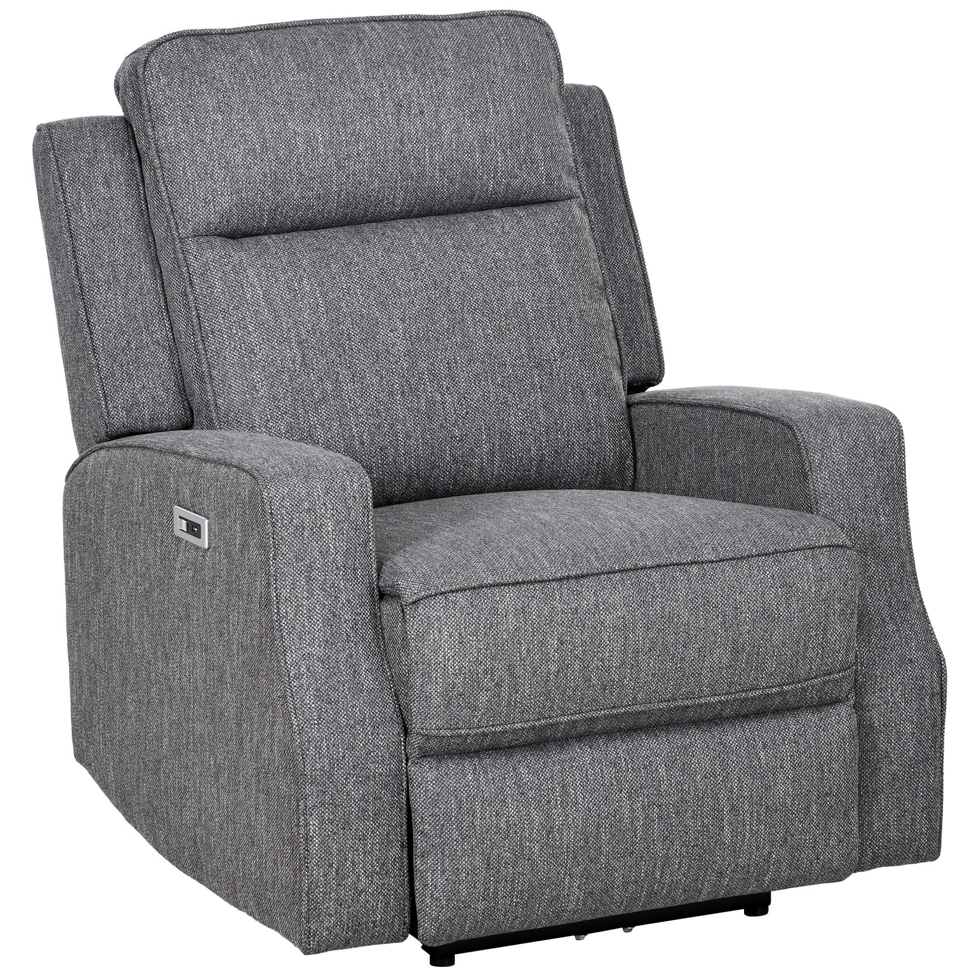 Photo of HOMCOM 150° Electric Reclining Chair, with USB port and Footrest - Charcoal Grey in Grey colour on a white background