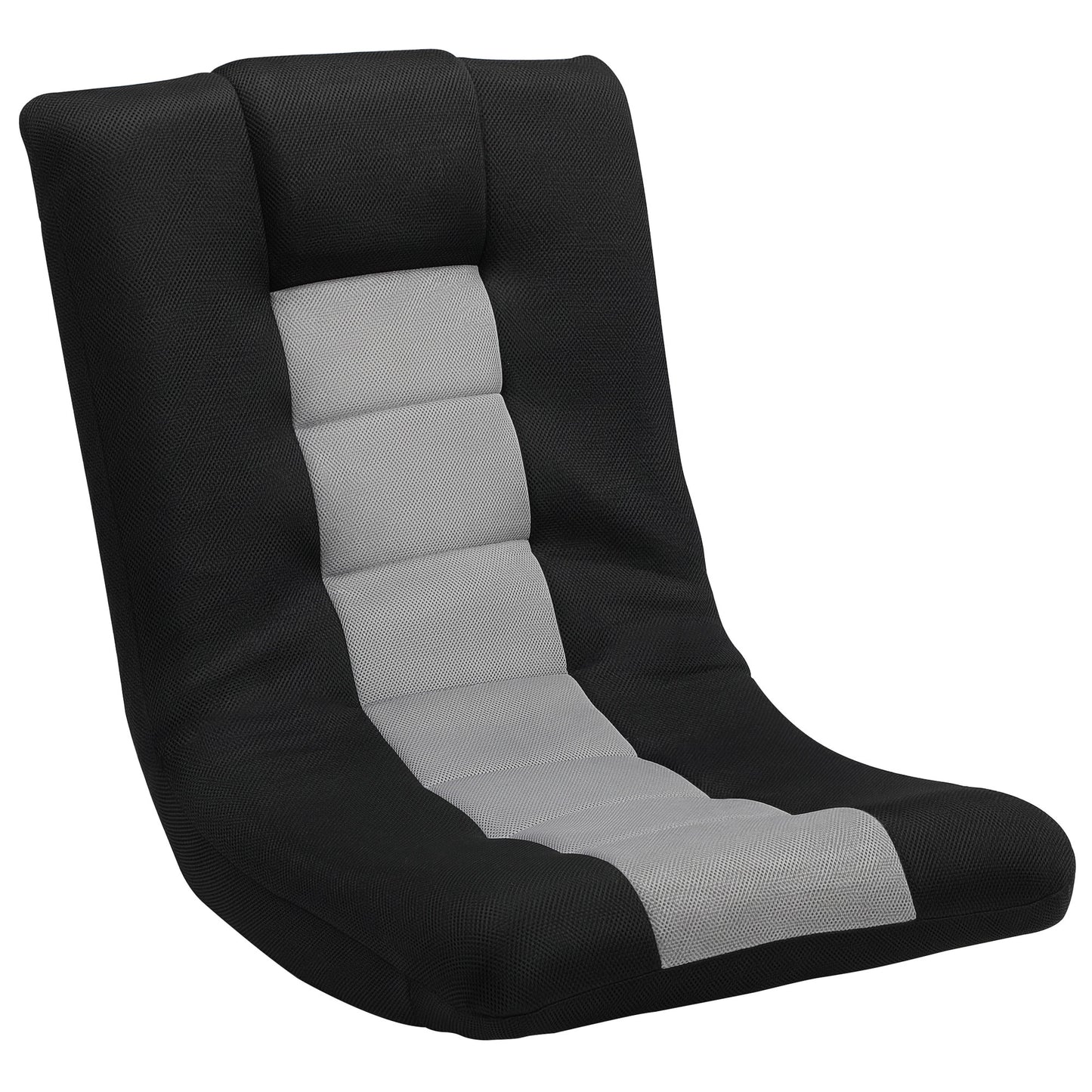 Photo of HOMCOM Floor Chair, Folding Floor Sofa with Adjustable Backrest, Wide Seat, Swivel Base, Black in Black colour on a white background