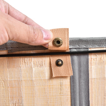 Laundry hamper lining secured to the rim with a snap fastener