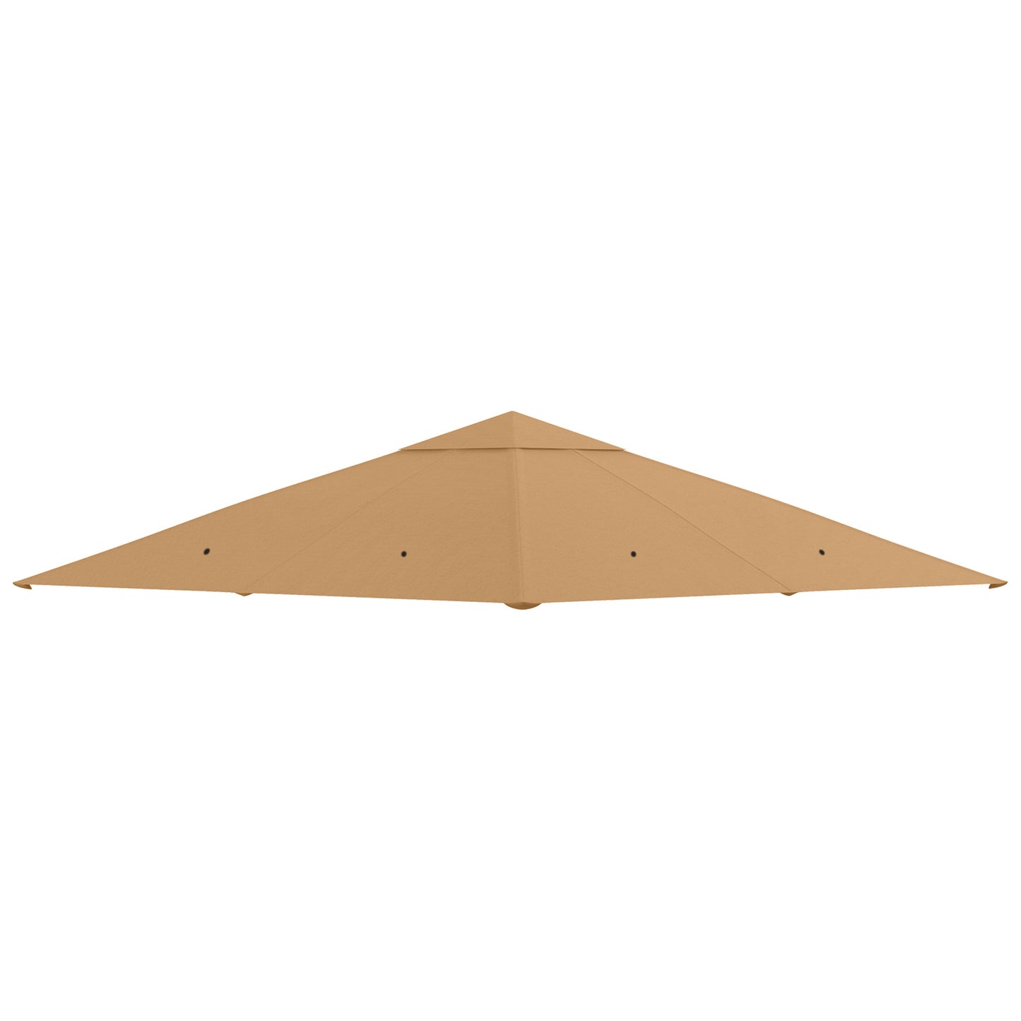 Photo of Outsunny 3 x 3 m Gazebo Canopy Replacement Cover, Garden Gazebo Roof Replacement with Drain Holes, TOP COVER ONLY, Beige in Beige colour on a white background