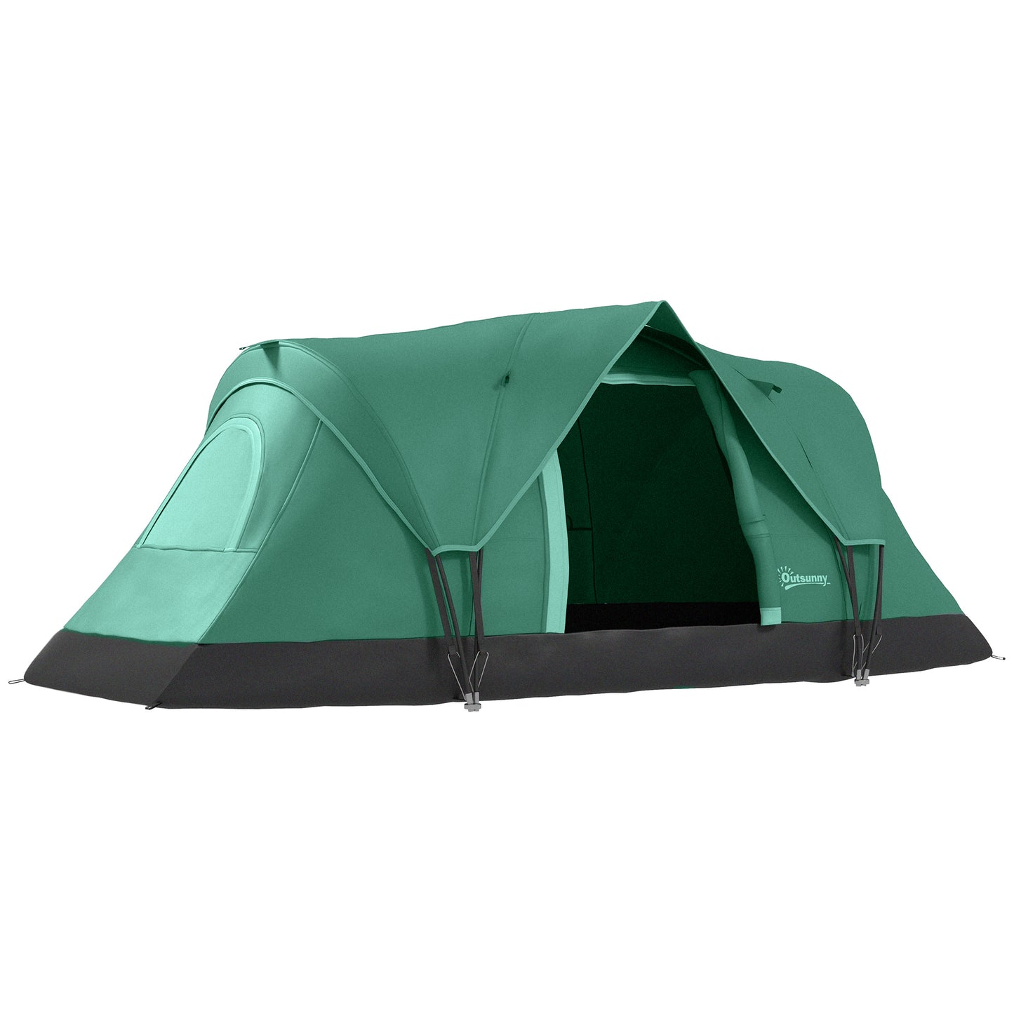 Photo of Outsunny 5-6 Man Dome Camping Tent - Dark Green in Green colour on a white background