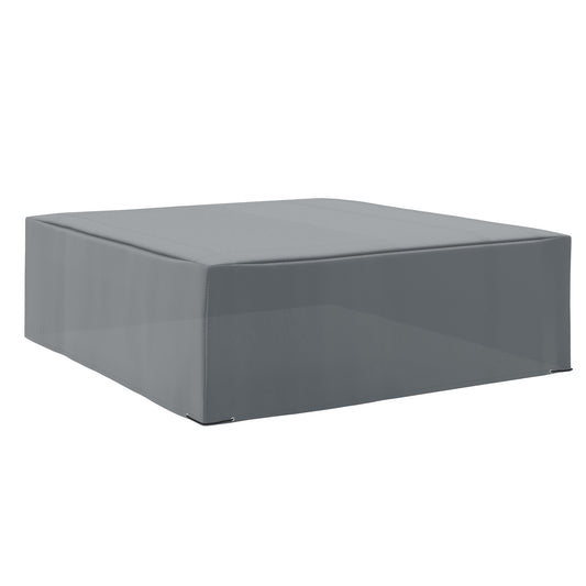Photo of Outsunny 225x210cm Outdoor Garden Rattan Furniture Protective Cover Water UV Resistant Grey in Grey colour on a white background