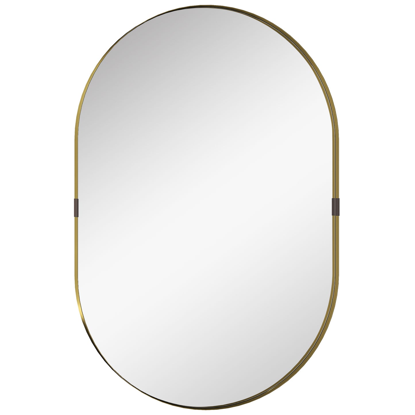 Photo of HOMCOM Wall Mirror, Bathroom Mirror with Elevated Aluminium Alloy Frame, 60 x 90 cm, Gold Tone in Tone colour on a white background