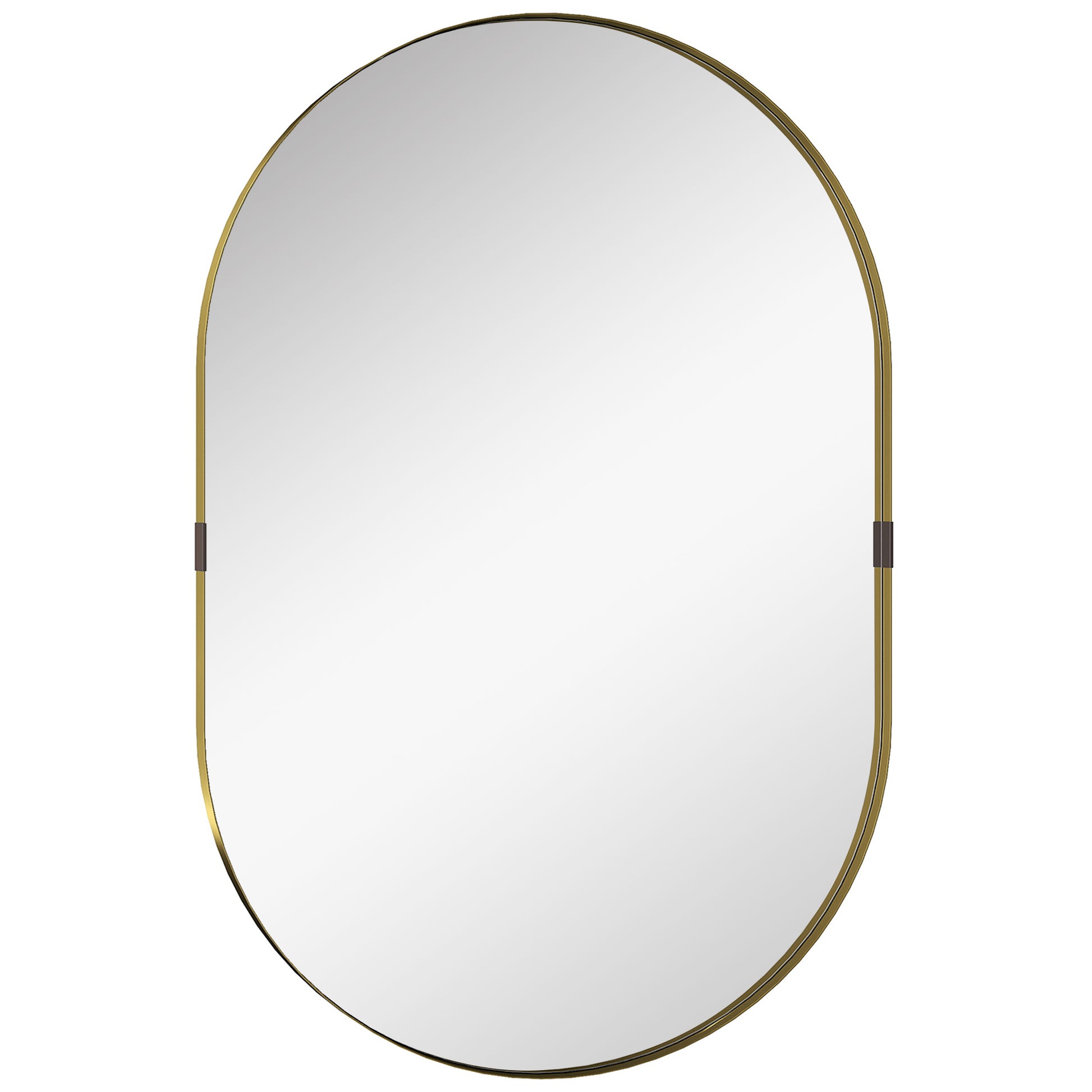 Photo of HOMCOM Wall Mirror, Bathroom Mirror with Elevated Aluminium Alloy Frame, 60 x 90 cm, Gold Tone in Tone colour on a white background