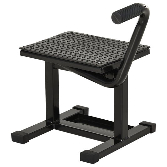 Photo of DURHAND Steel Motorbike Jack Lift, 27.5 / 39.5 H cm - Black in Black colour on a white background