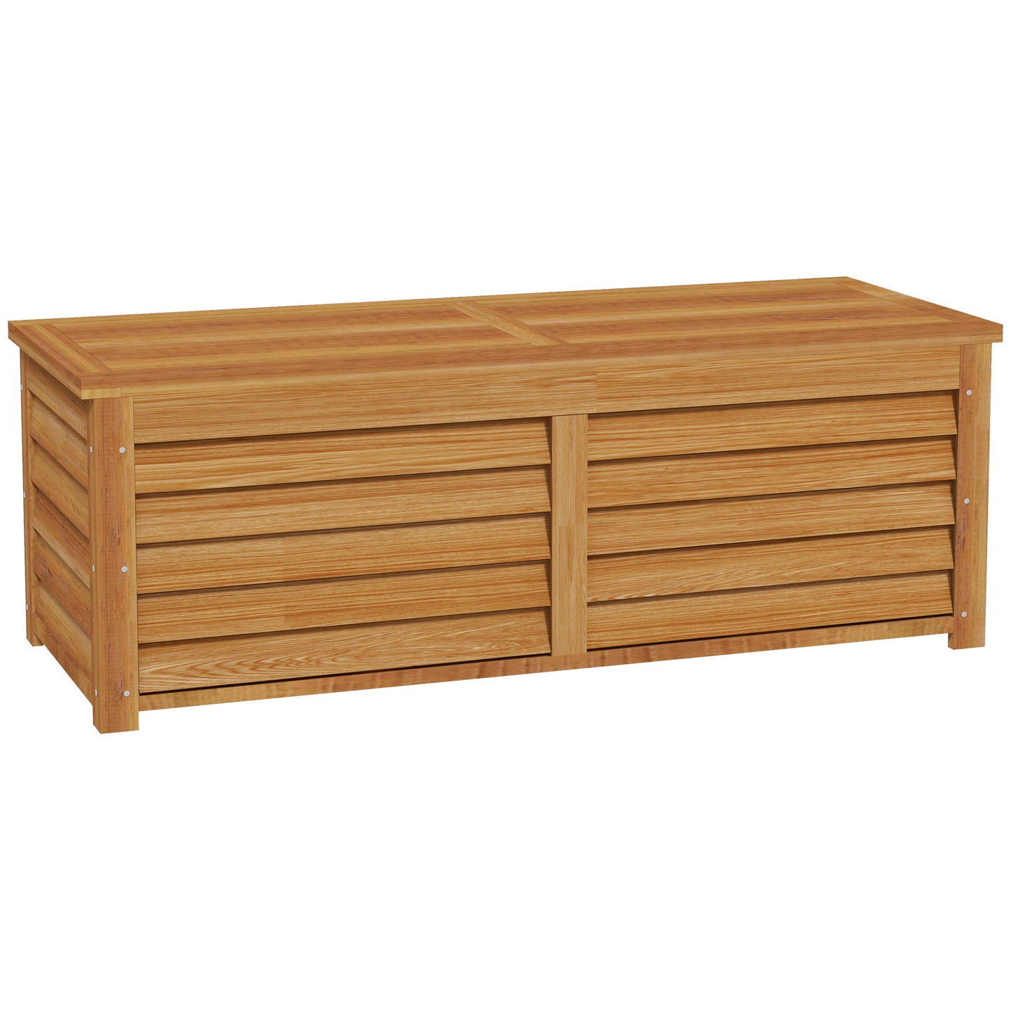 Photo of Outsunny 292L Outdoor Storage Box, Wooden Deck Box Garden Storage Container for Balcony, Porch, Poolside, Light Brown in Brown colour on a white background