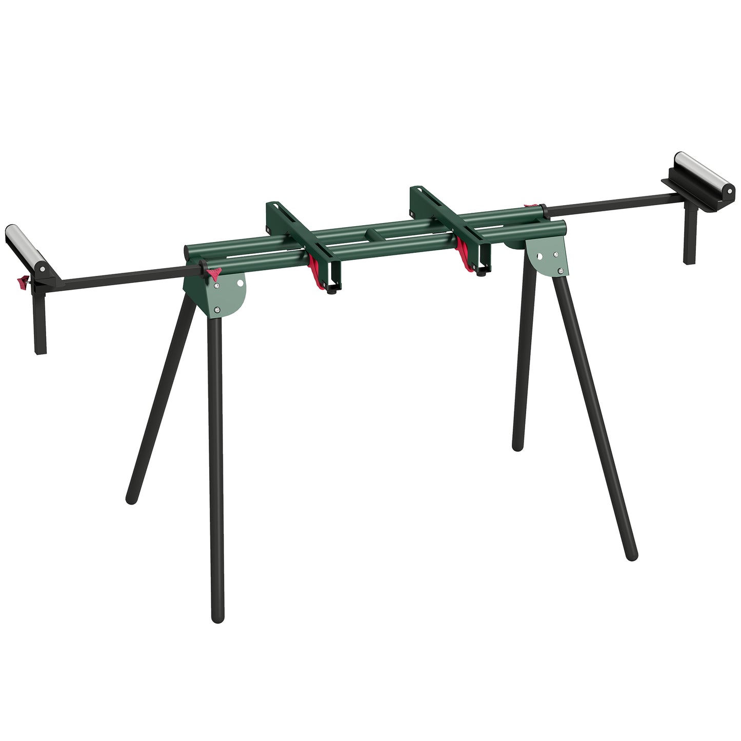Photo of HOMCOM Universal Mitre Saw Stand with Adjustable Rollers and Support Arms, Portable Miter Saw Stand with Folding Legs in Legs colour on a white background