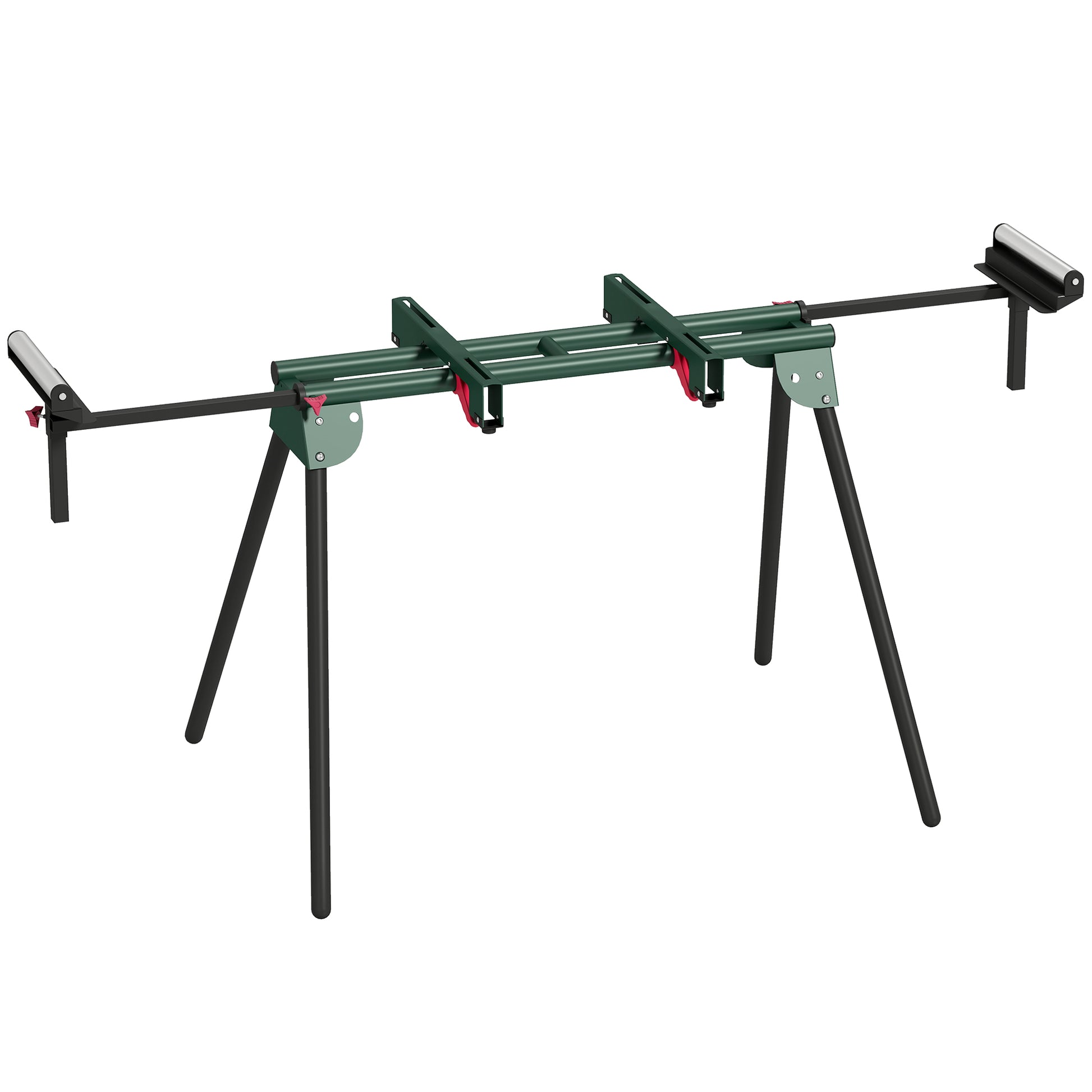 Photo of HOMCOM Universal Mitre Saw Stand with Adjustable Rollers and Support Arms, Portable Miter Saw Stand with Folding Legs in Legs colour on a white background
