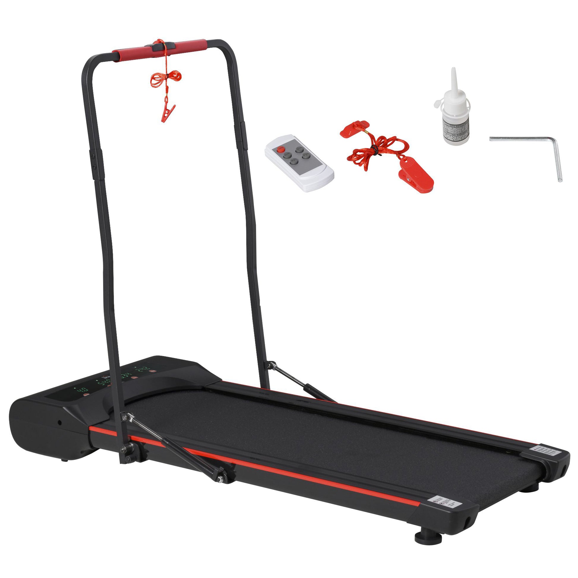 Photo of HOMCOM Foldable Walking Machine Treadmill 1-6km/h with LED Display & Remote Control Exercise Fitness for Home Office in Office colour on a white background