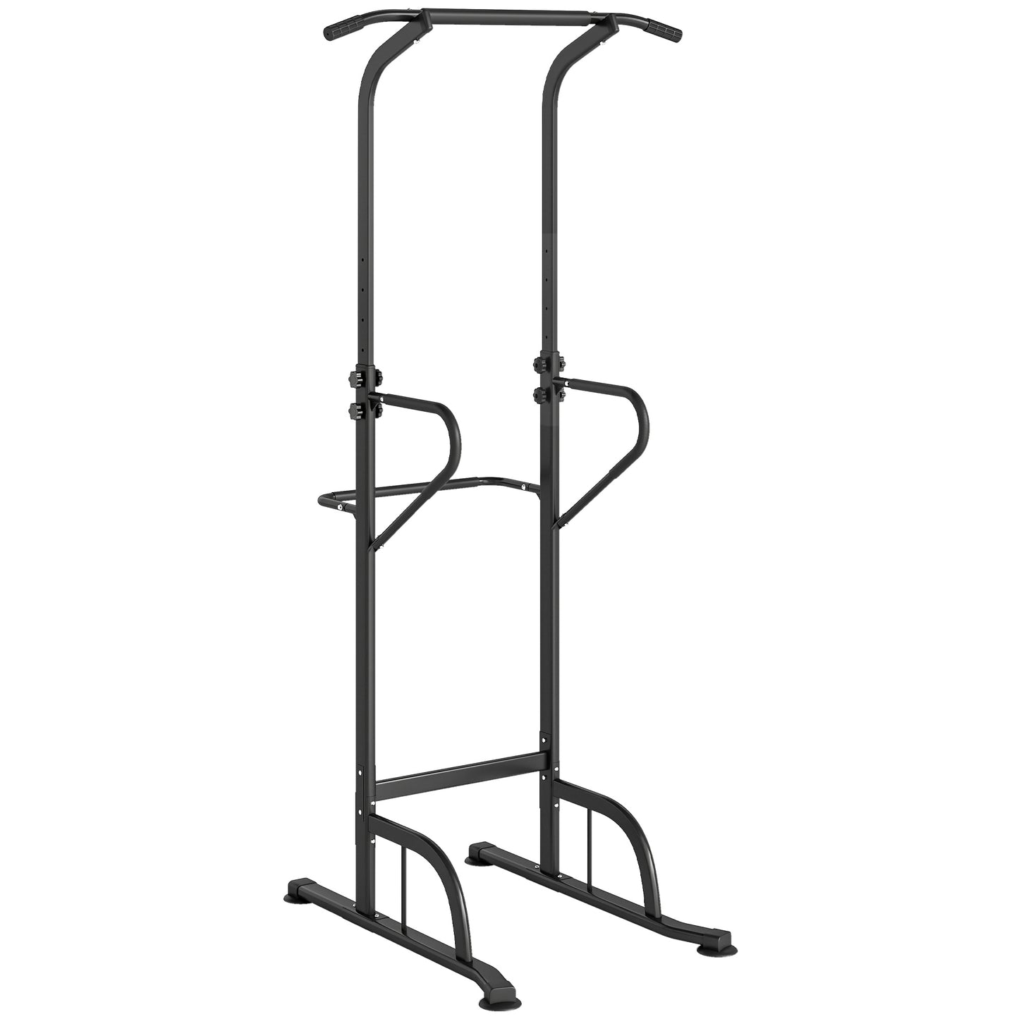 Photo of HOMCOM Power Tower Dip Station Pull Up Bar Multi-Function Push Up Equipment with Adjustable Height for Home Gym Strength Training Workout Fitness in Fitness colour on a white background