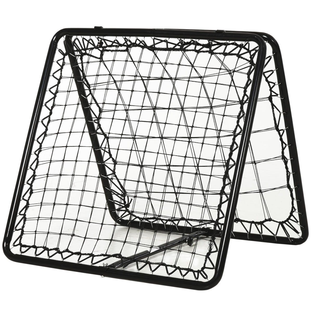 HOMCOM rebounder training net with dual mesh panels and sturdy black frame