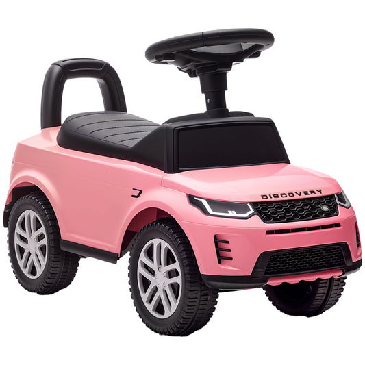 Photo of AIYAPLAY Land Rover Licensed Toddler Ride on Car with Horn, Engine Sounds, Under-Seat Storage, for 18-36 Months, Pink in Pink colour on a white background