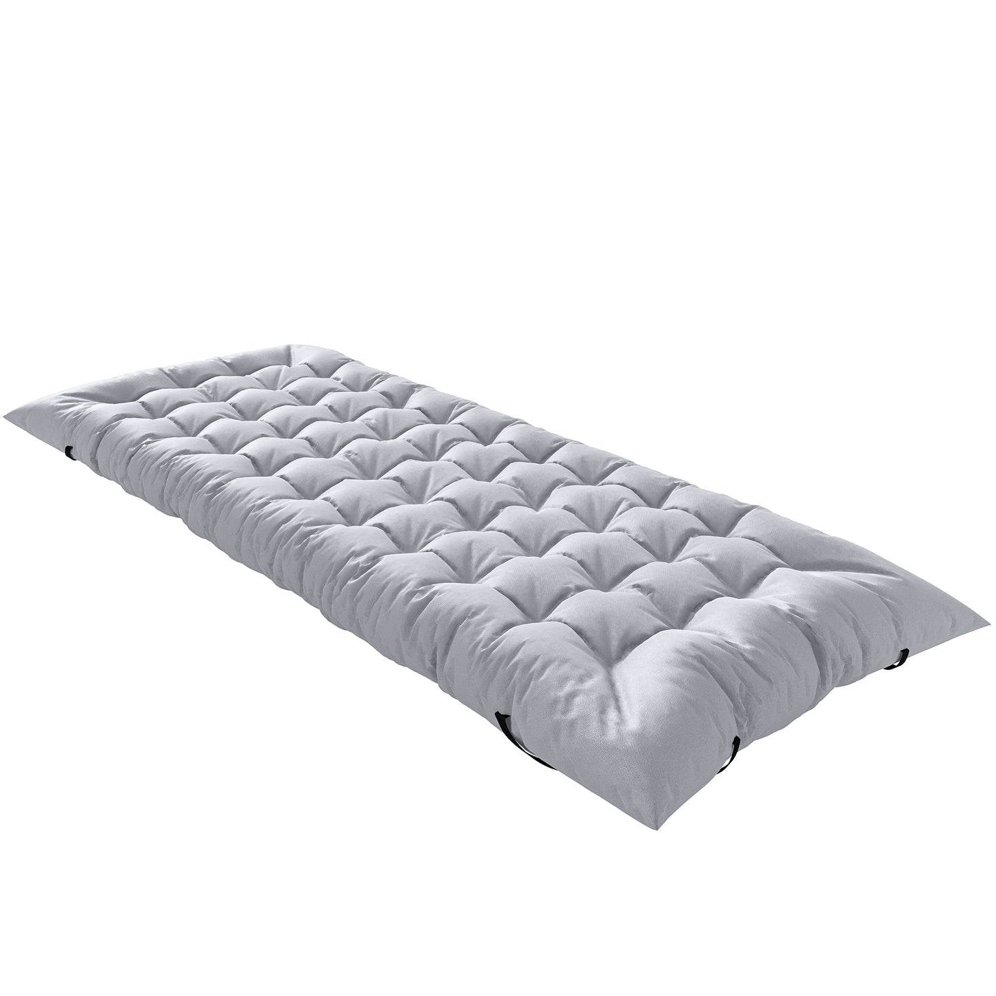 Photo of Outsunny Sleeping Mat, Foldable Camping Mattress Pad with Elastic Straps, Light Grey in Grey colour on a white background