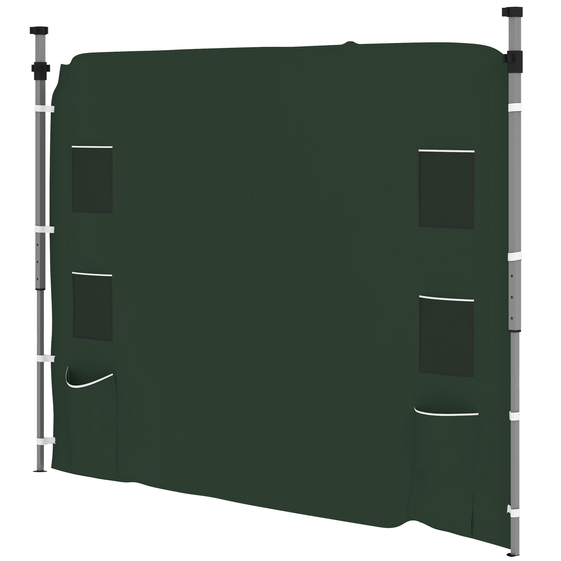 Photo of Outsunny 195 x 295cm Replacement Gazebo Sidewall - Green in Green colour on a white background