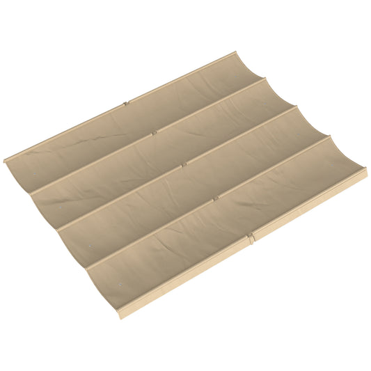 Photo of Outsunny Retractable Pergola Canopy Only, 3.92 x 3.5 m, UV30+ Replacement Canopy Cover for 4 x 3 m Pergola, Khaki in Khaki colour on a white background