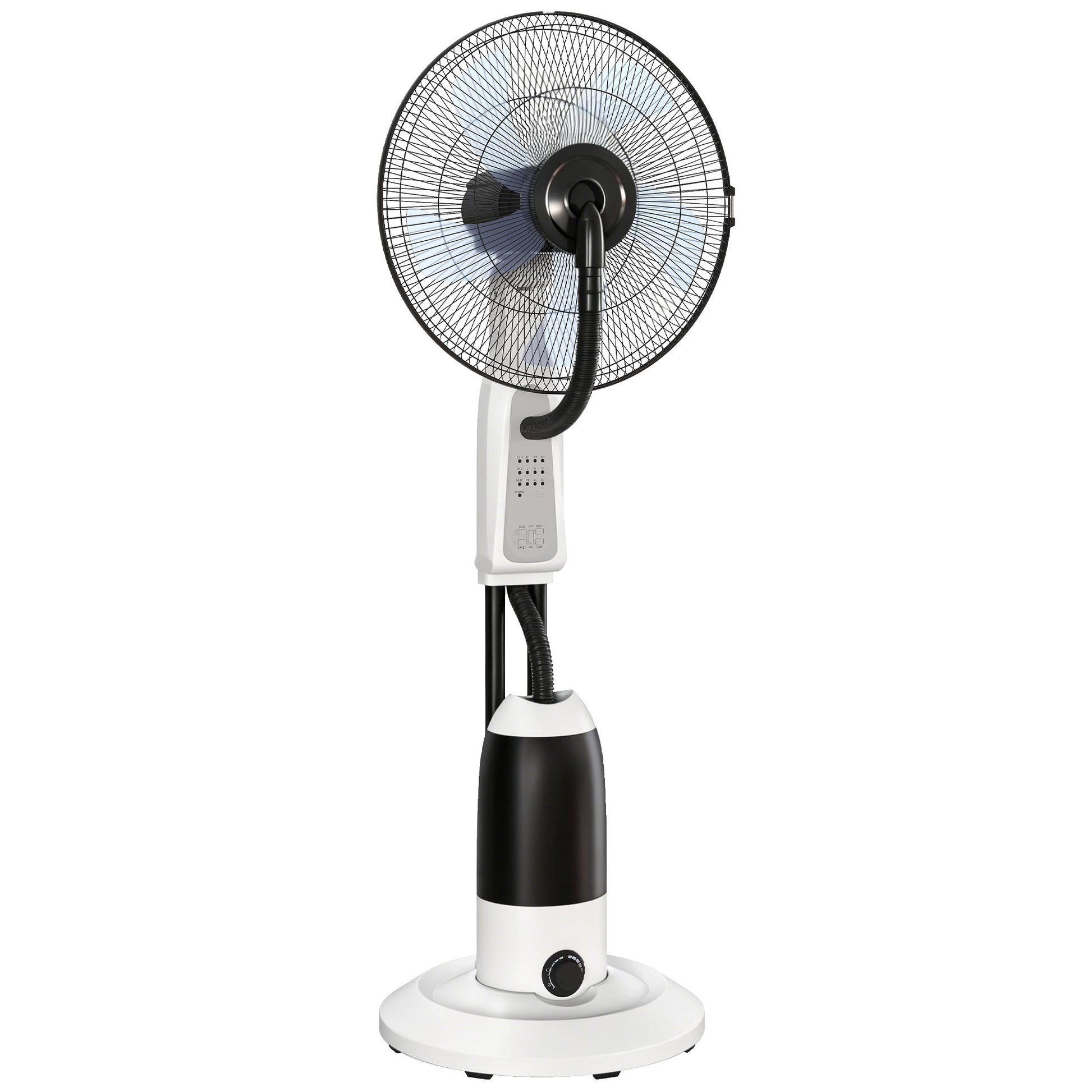 Photo of HOMCOM Pedestal Fan with Water Mist Spray 3 Speeds 2.8L Water Tank, White in White colour on a white background
