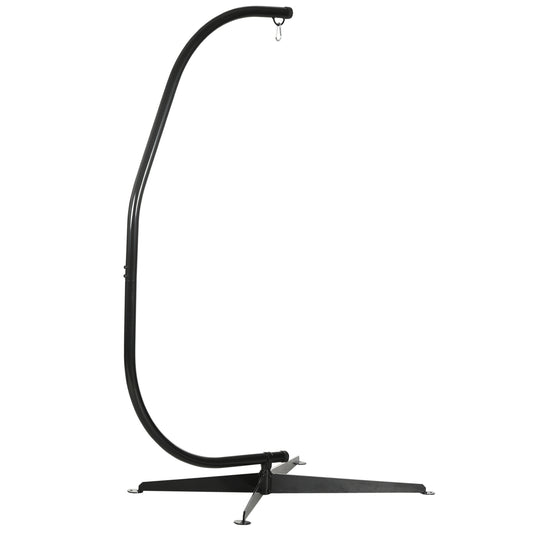 Photo of Outsunny Hanging Hammock Stand Hammock Chair Stand C Stand Steel Heavy Duty Stand for Hanging Hammock Air Porch Swing Chair Indoor Outdoor (Only Construction) in Construction) colour on a white background