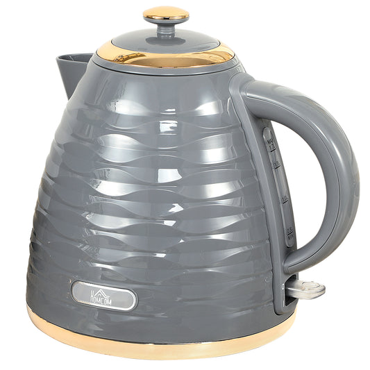 Photo of HOMCOM 3kW Rapid Boil Honeycomb Kettle - Grey in Grey colour on a white background