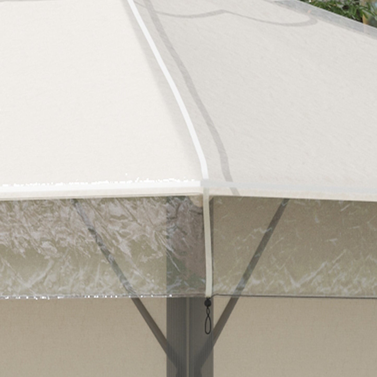 Outsunny 3 x 3 (m) Gazebo Protective Cover, Waterproof Transparent Gazebo Replacement Canopy Cover Top for Canopy and Tent