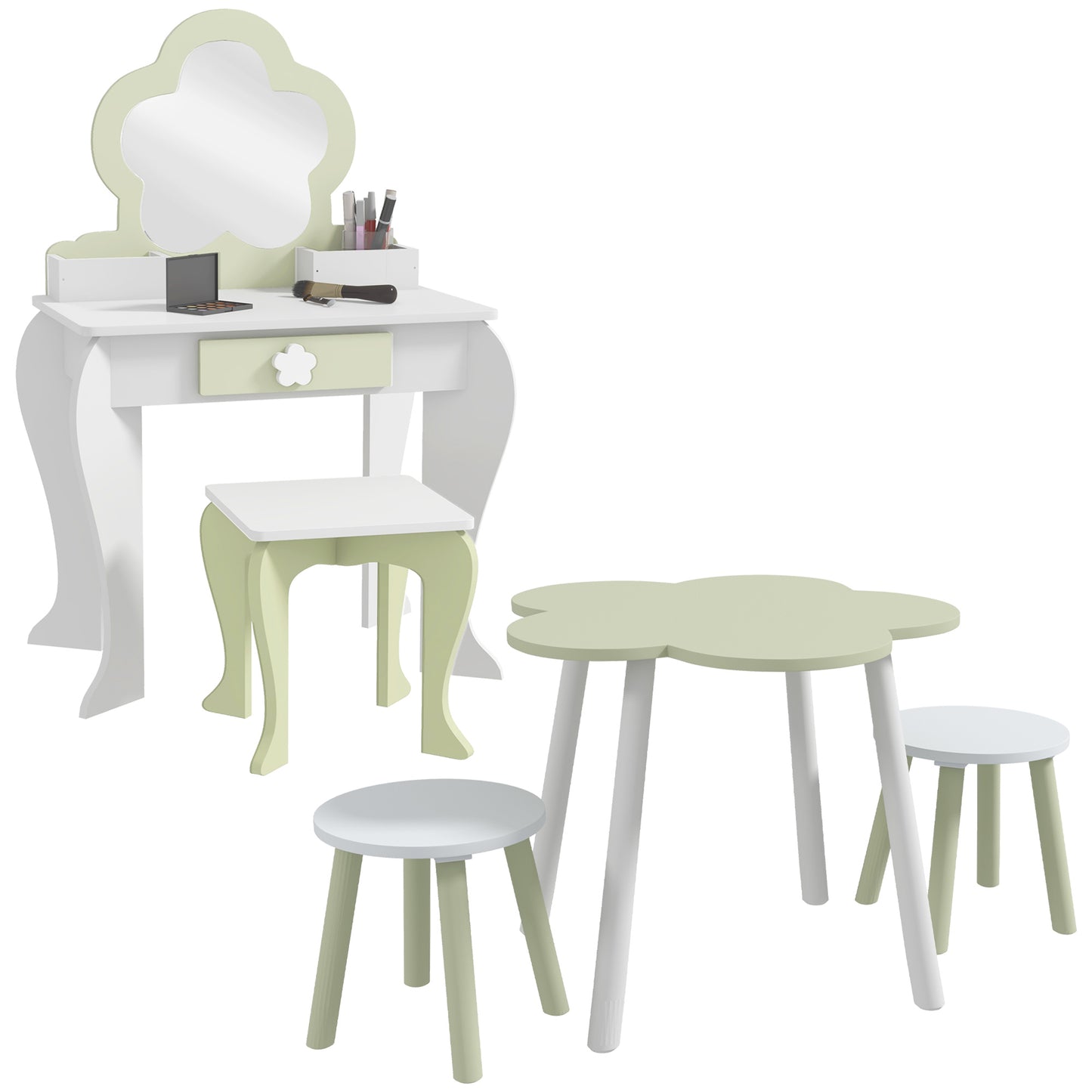 Photo of ZONEKIZ 5 PCs Kids Furniture Set Flower Design for 3-5 Years in Years colour on a white background
