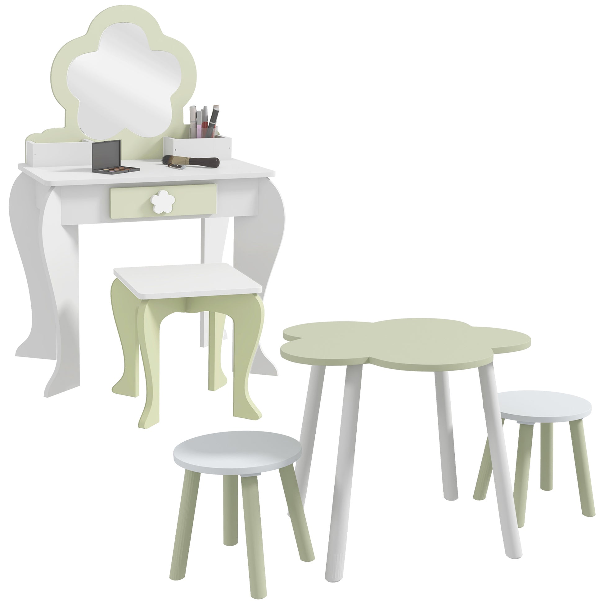 Photo of ZONEKIZ 5 PCs Kids Furniture Set Flower Design for 3-5 Years in Years colour on a white background