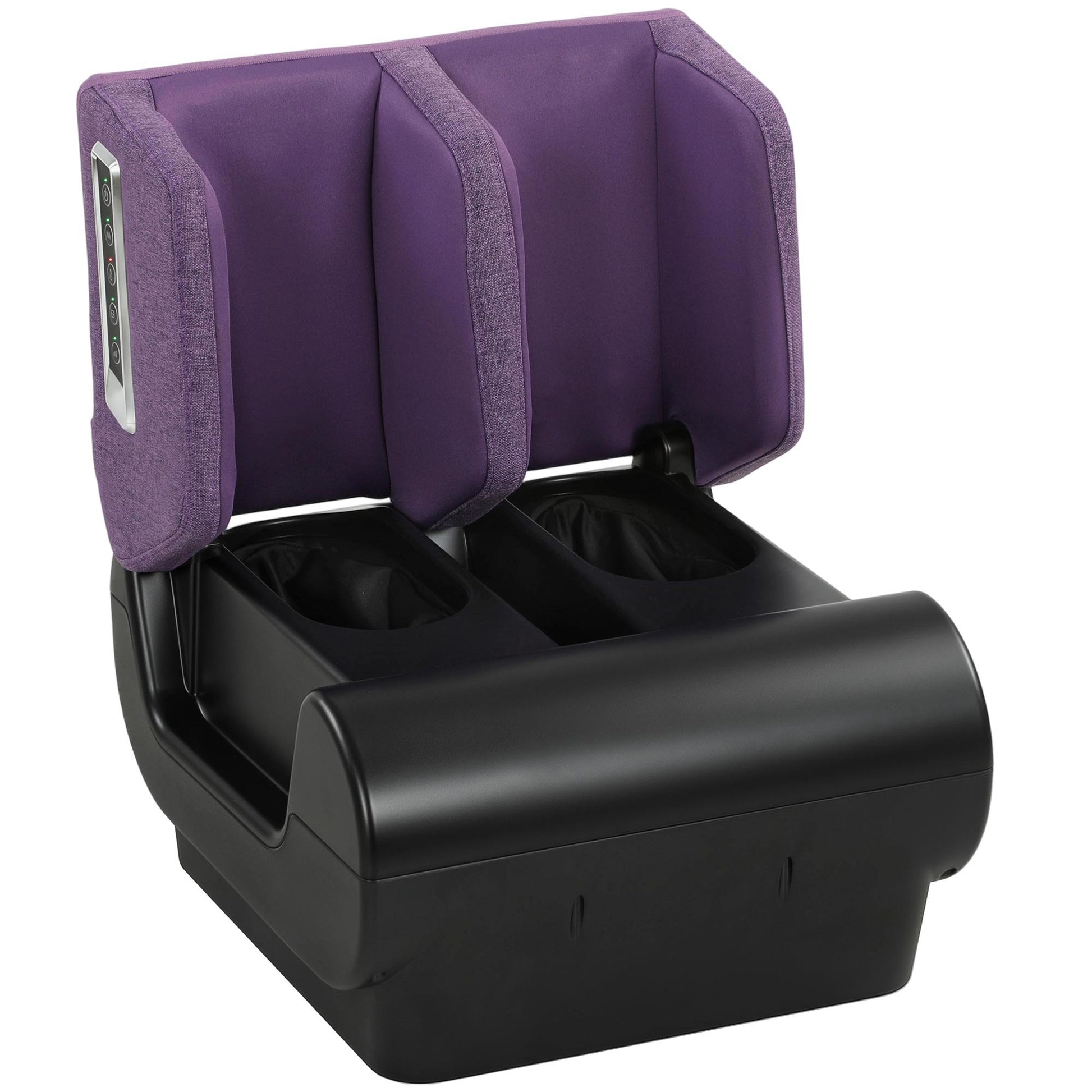 Photo of HOMCOM 2 in 1 Foot and Calf Massager with Heat, Air Compression, Timer, 3 Modes & Intensities, Purple and Black in Black colour on a white background