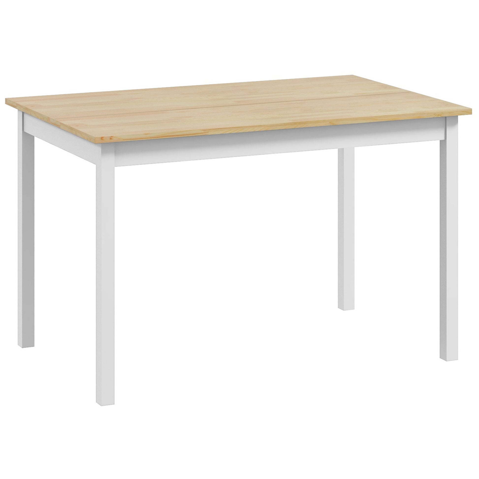 Photo of HOMCOM Four-Seater Farmhouse-Style Wooden Table in Table colour on a white background