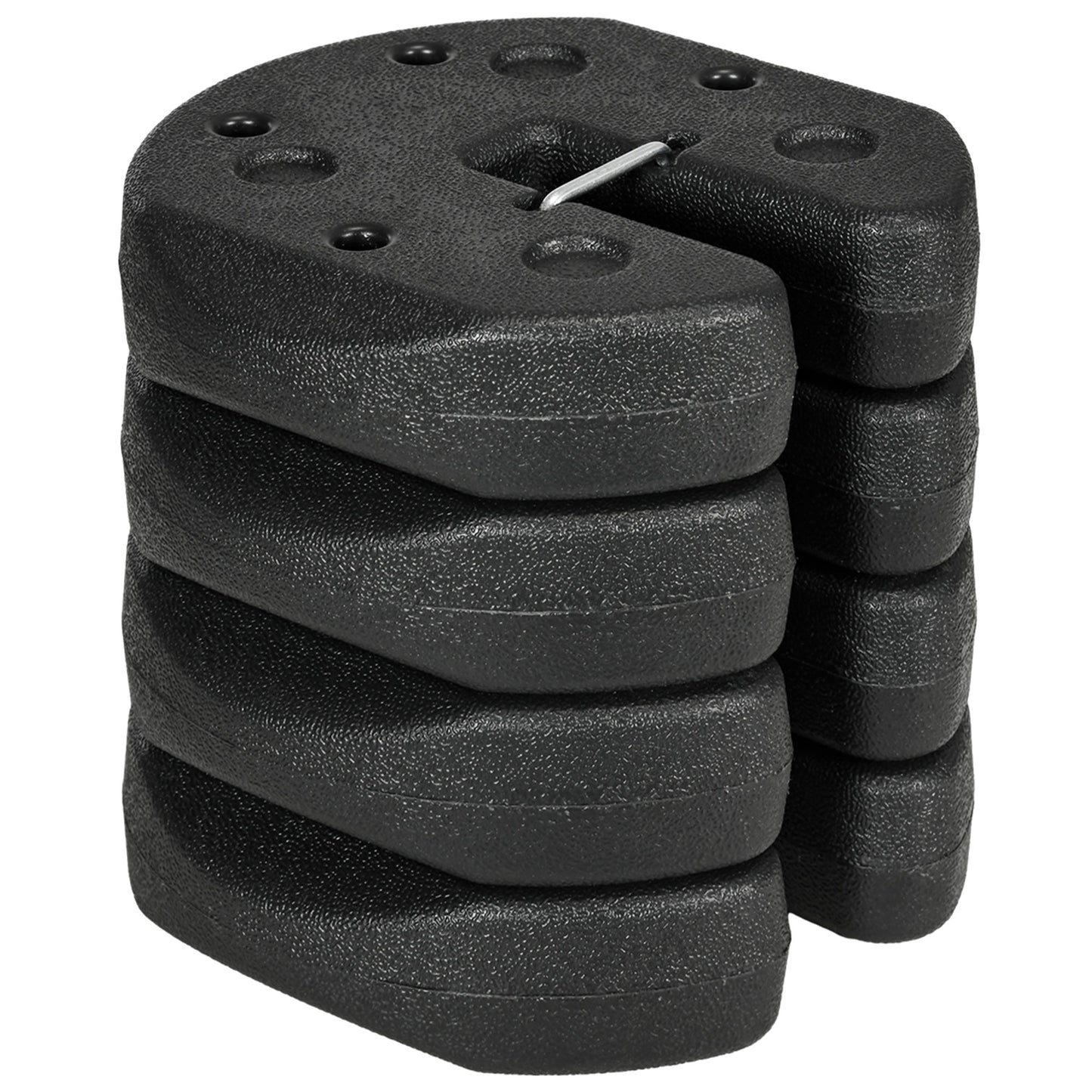 Photo of Outsunny Total 12KG Gazebo Weights Set of 4, Weights for Gazebo Legs with Reinforce Pins and Carry Belt, for Canopies Tents in Tents colour on a white background