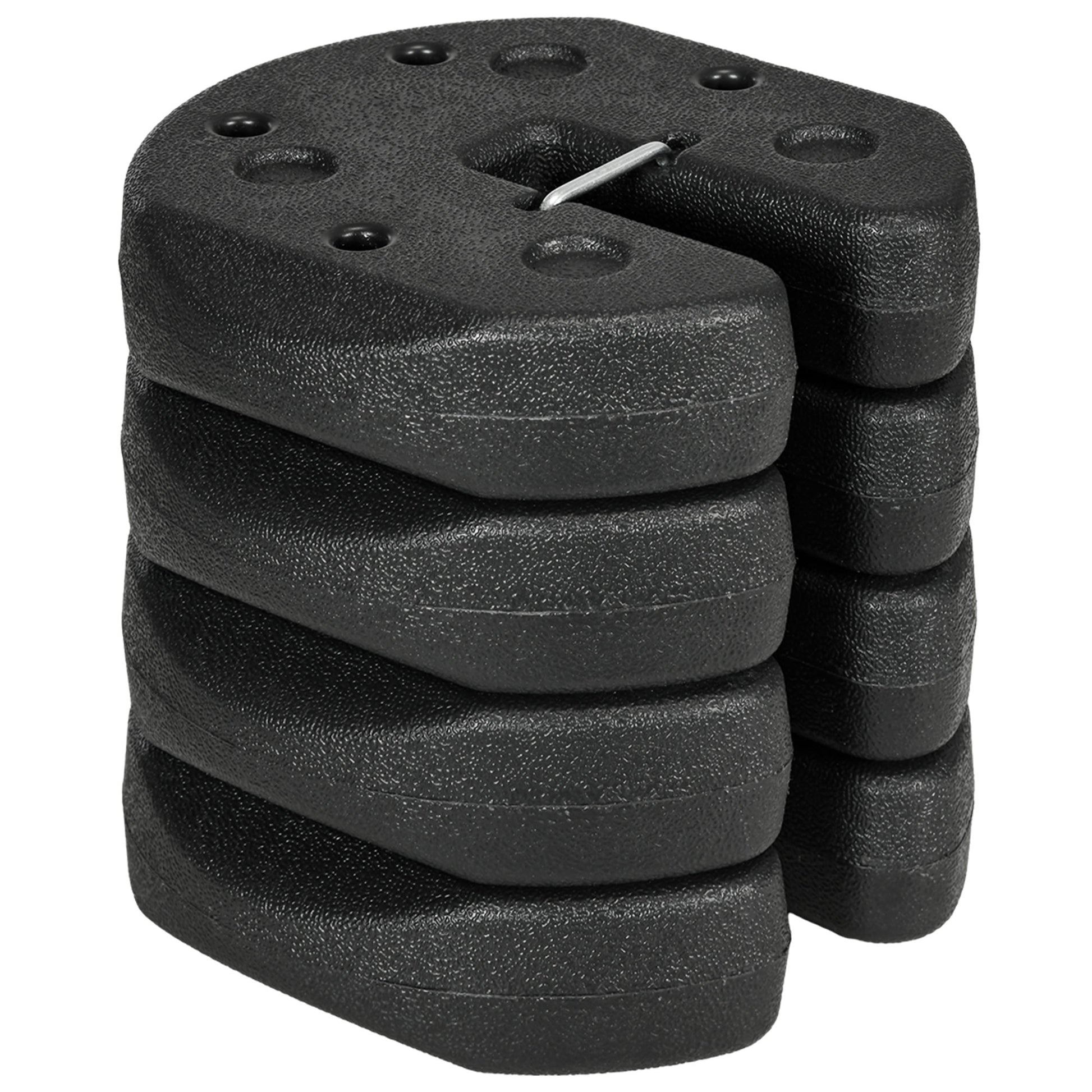 Photo of Outsunny Total 12KG Gazebo Weights Set of 4, Weights for Gazebo Legs with Reinforce Pins and Carry Belt, for Canopies Tents in Tents colour on a white background