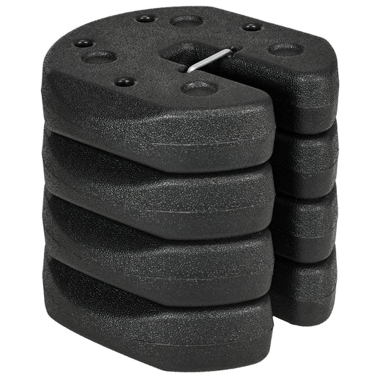 Photo of Outsunny Total 12KG Gazebo Weights Set of 4, Weights for Gazebo Legs with Reinforce Pins and Carry Belt, for Canopies Tents in Tents colour on a white background