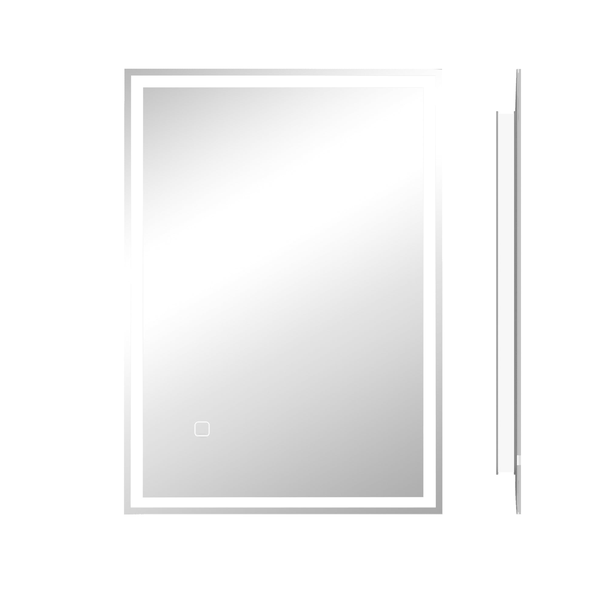 Photo of HOMCOM 70 x 50cm LED Bathroom Mirror with Lights, Dimmable Makeup Mirror, Vanity Mirror with 3 Colour, Smart Touch, Anti-Fog in Anti-Fog colour on a white background