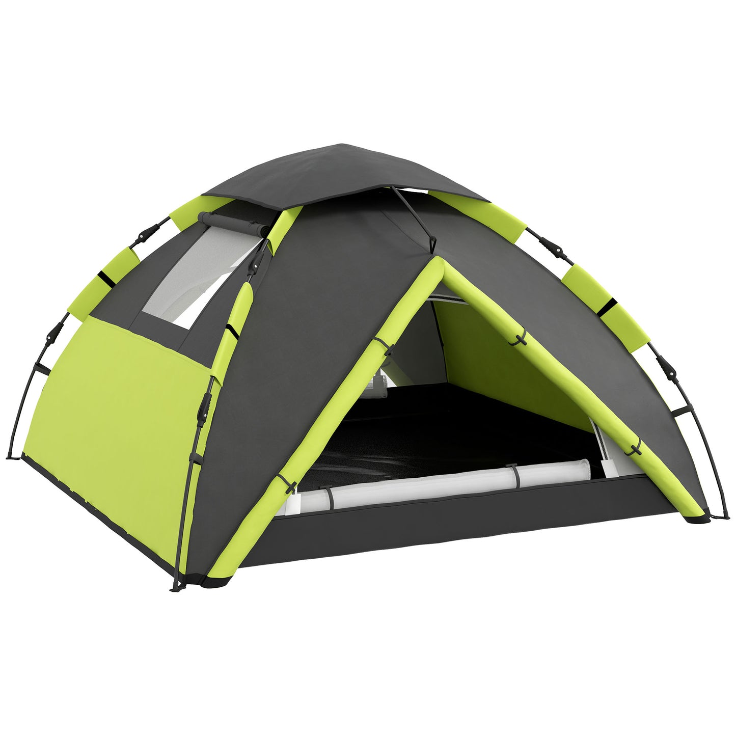 Photo of Outsunny Two-Man One Room Camping Tent, with Accessories - Green in Green colour on a white background