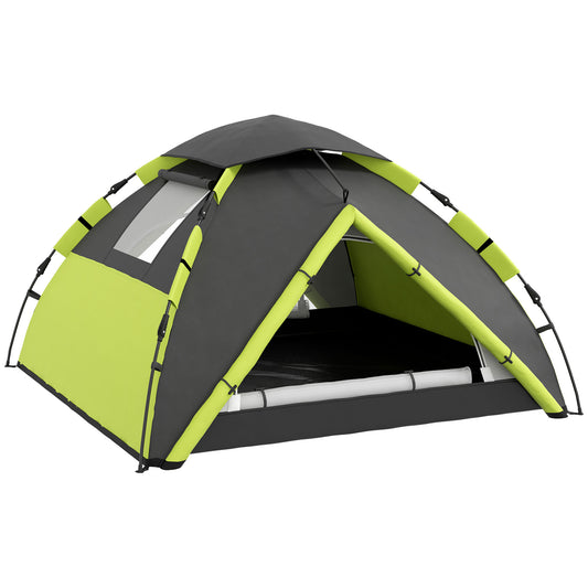 Photo of Outsunny Two-Man One Room Camping Tent, with Accessories - Green in Green colour on a white background