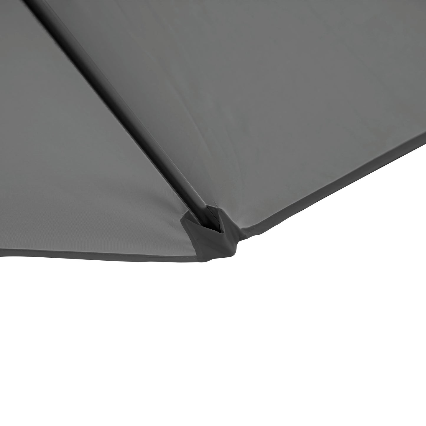 Outsunny 2.5M Garden Cantilever Parasol, Offset Roma Patio Umbrella Hanging Sun Shade Canopy Shelter with 360° Rotation and Cross Base, Dark Grey