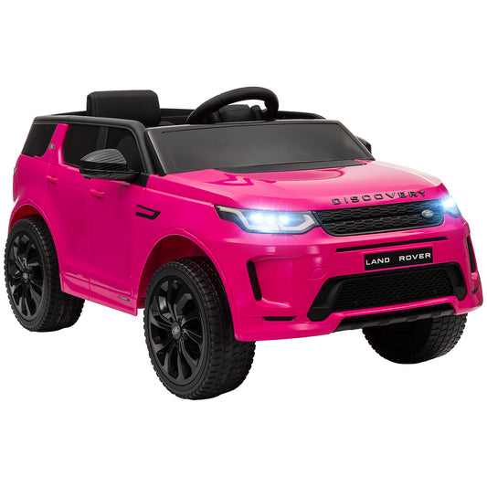 Photo of AIYAPLAY Licensed Land Rover Discovery Sport, 12V Kids Ride on Car w/ Remote Control, Lights, Music, Horn, for 3-6 Years, Pink in Pink colour on a white background