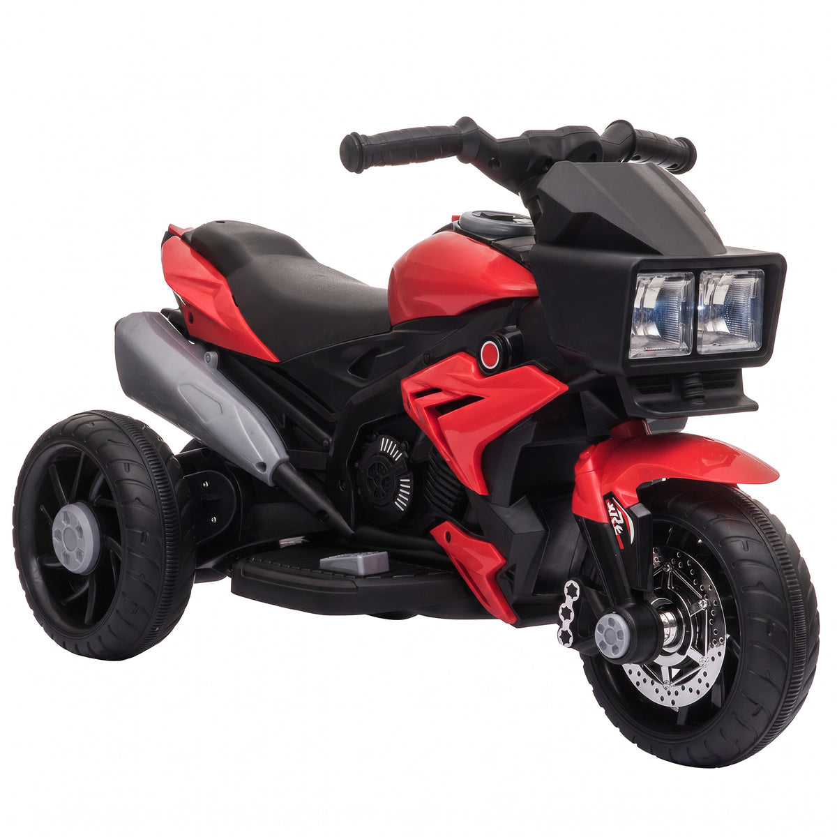 Photo of AIYAPLAY Kids Electric Motorcycle Ride-On Toy, 3-Wheel Battery-Operated Motorbike with Horn, Toddler Ride On Bike, Red in Red colour on a white background