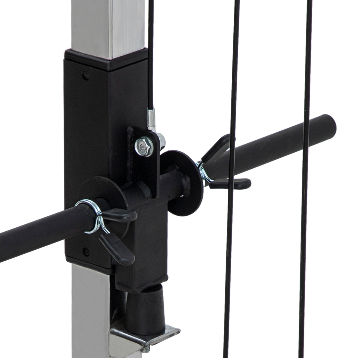 SPORTNOW Multi Home Gyms with Cable Pulley System, Cable Crossover Machine with 4 Handles for Full Body Strength Training, Power Rack for Home Workout, Black