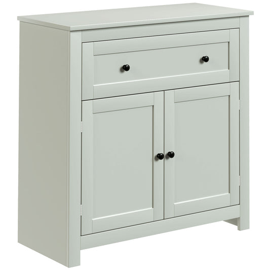 Photo of HOMCOM Sideboard Storage Cabinet, Modern Kitchen Cupboard with Adjustable Shelf, Drawer and Double Doors, Green in Green colour on a white background