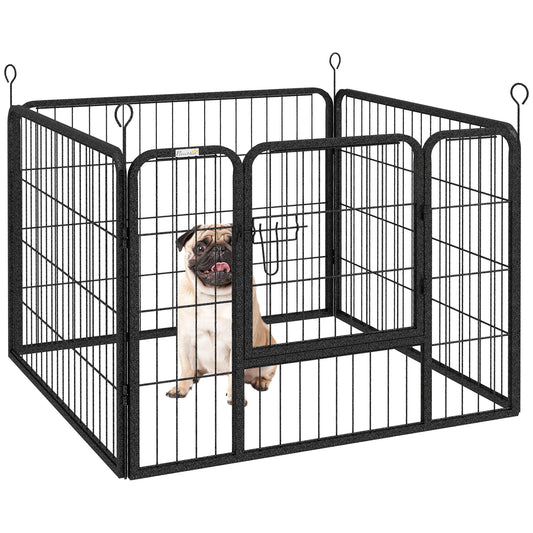 Photo of PawHut Heavy Duty Dog Playpen, 4 Panel Puppy Pen, Foldable Dog Kennel Both Indoor Outdoor Use Collapsible Design 82L x 82W x 60H (cm) in (cm) colour on a white background