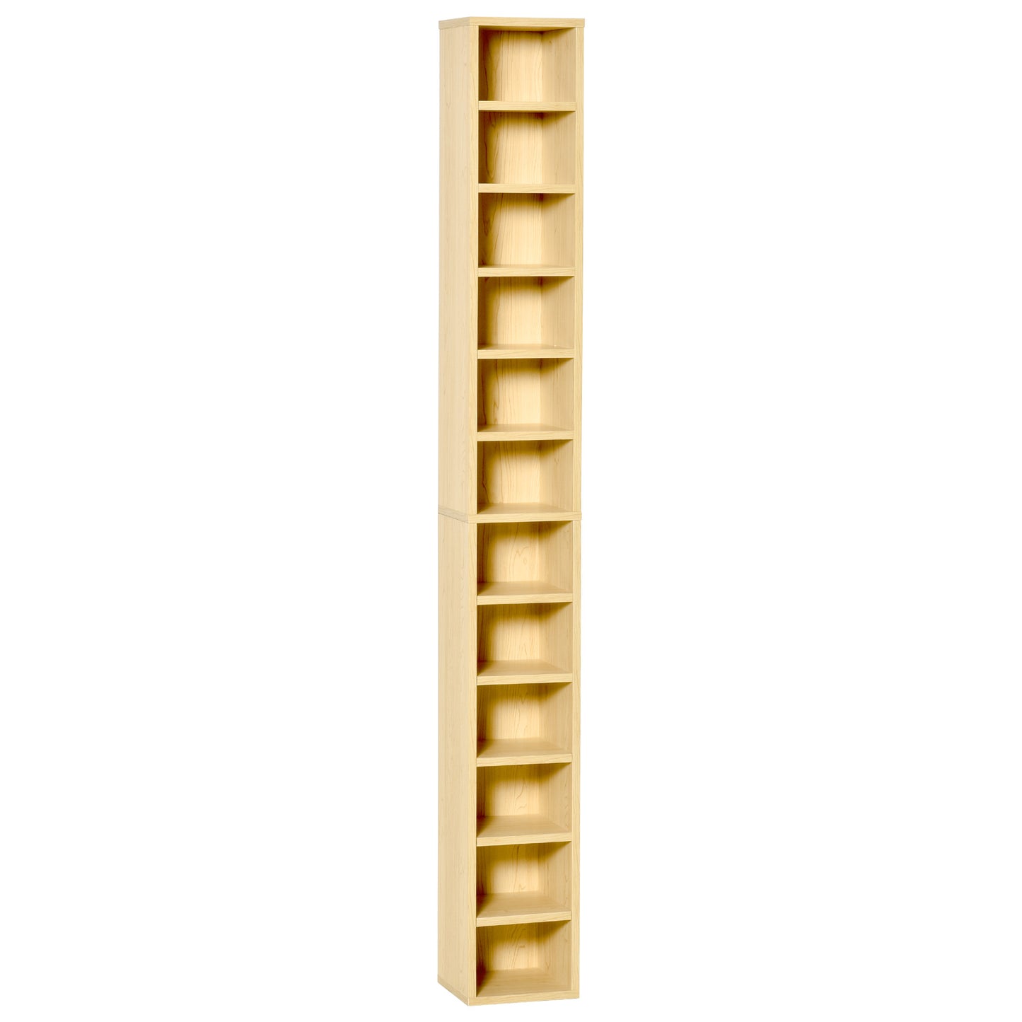 Photo of HOMCOM 204 CD Tall Narrow Media Storage Tower - Oak Tone in Tone colour on a white background